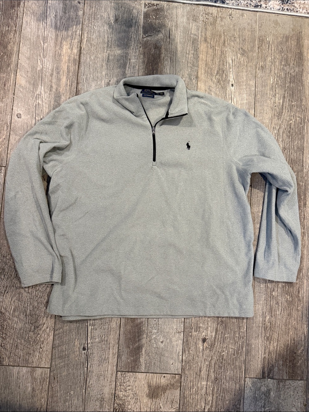 Polo by Ralph Lauren Heather Light Gray Quarter-Zip Sweatshirt